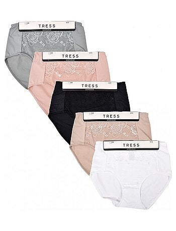 Culotte Microfibre TRESS Dentelle - Pack de 5