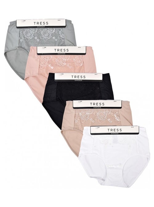 Culotte Microfibre TRESS Dentelle - Pack de 5 - Kiabi