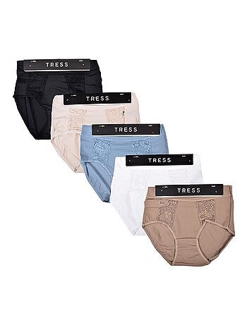 Culotte Microfibre TRESS Dentelle - Pack de 5