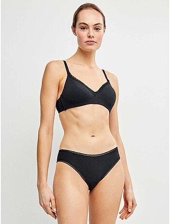 Culotte midi avec galon de plumetis
