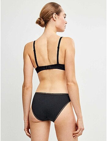 Culotte midi avec galon de plumetis