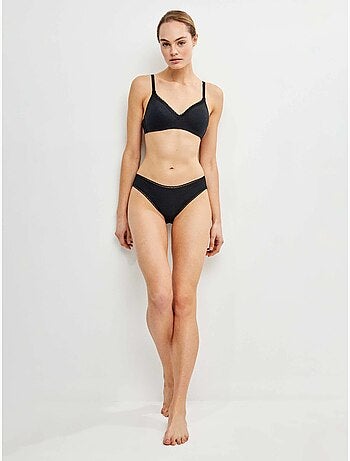 Culotte midi avec galon de plumetis