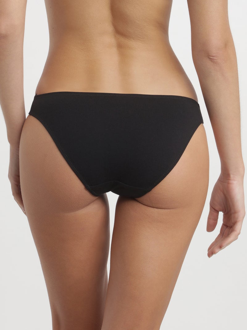 Culotte midi Daily Coton Noir - Kiabi