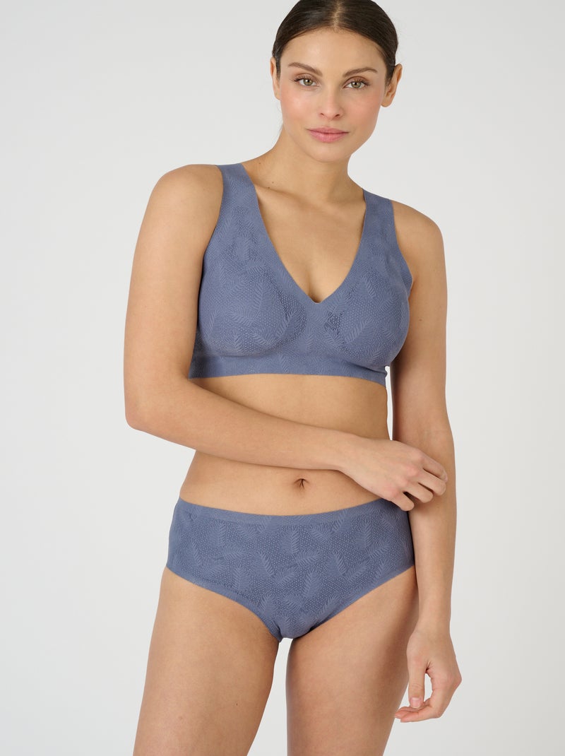 Culotte midi effet dentelle - Damart Bleu - Kiabi