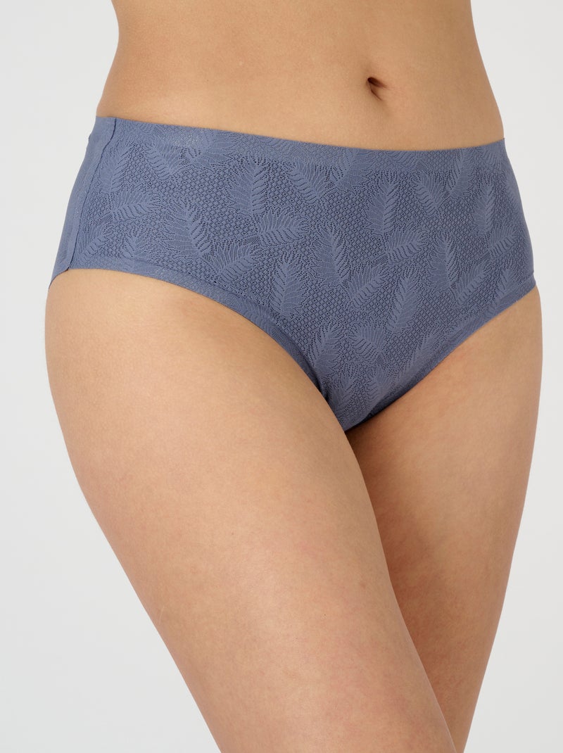 Culotte midi effet dentelle - Damart Bleu - Kiabi
