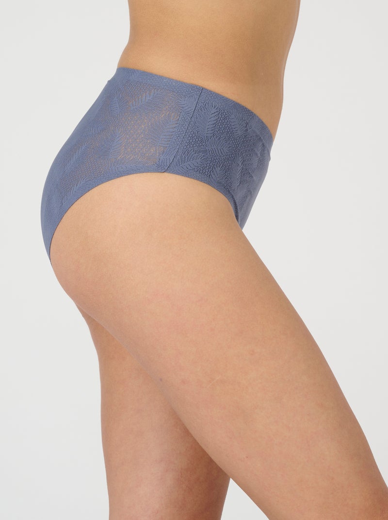 Culotte midi effet dentelle - Damart Bleu - Kiabi