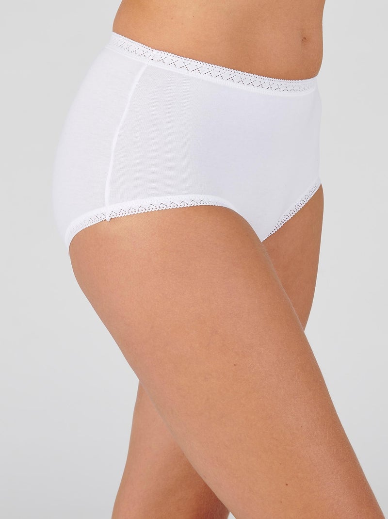 Culotte midi, en coton strech  - Damart Blanc - Kiabi