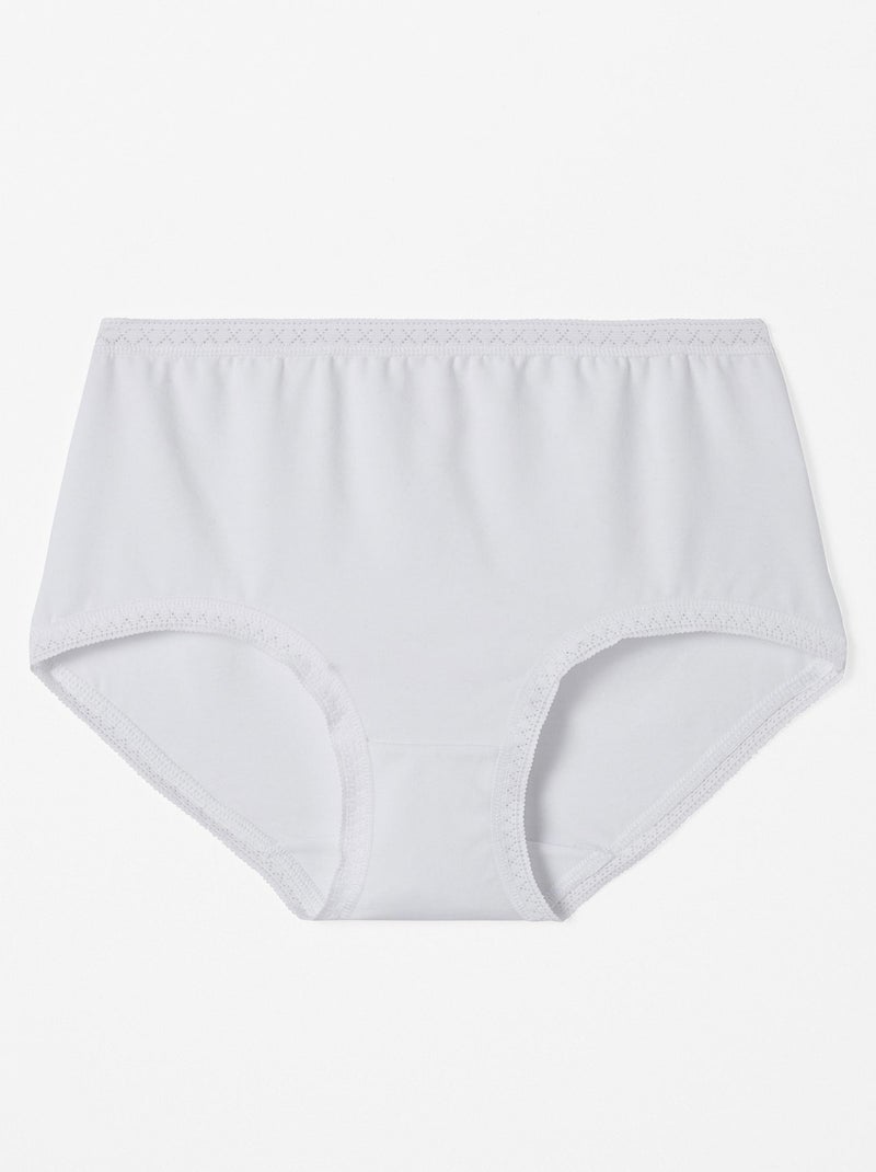 Culotte midi, en coton strech  - Damart Blanc - Kiabi