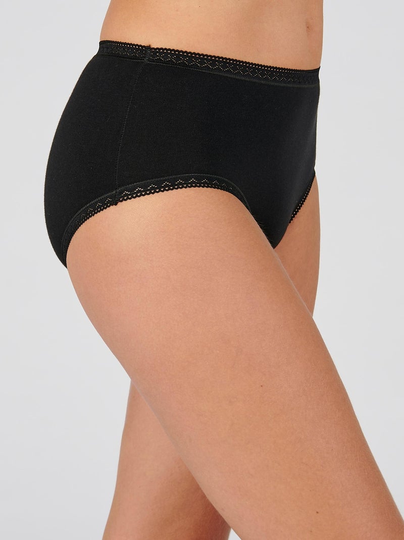 Culotte midi, en coton strech  - Damart Noir - Kiabi