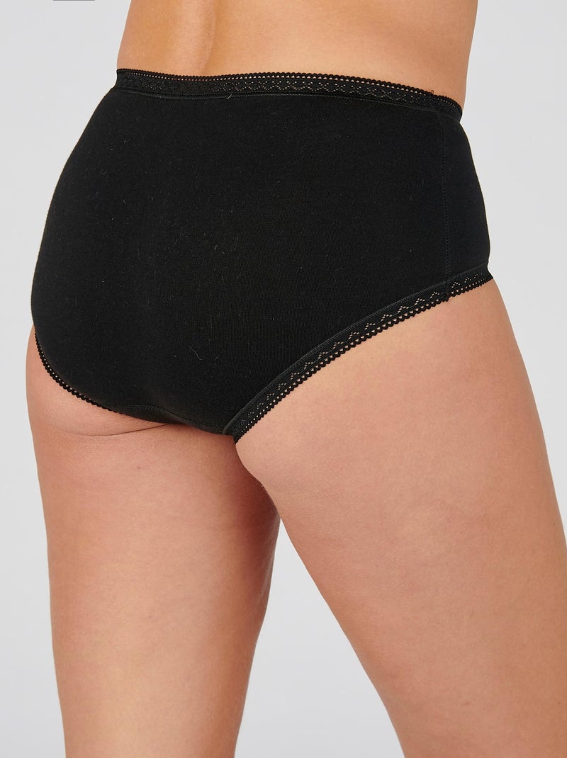 Culotte midi, en coton strech  - Damart Noir - Kiabi