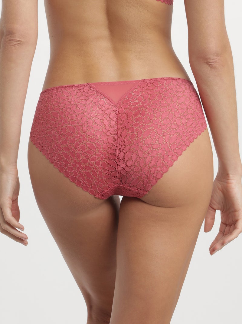 Culotte midi en dentelle Daily Dentelle Rose foncé - Kiabi