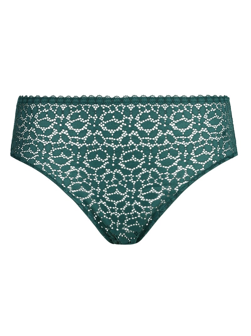 Culotte midi en dentelle florale Daily Dentelle Vert sapin - Kiabi