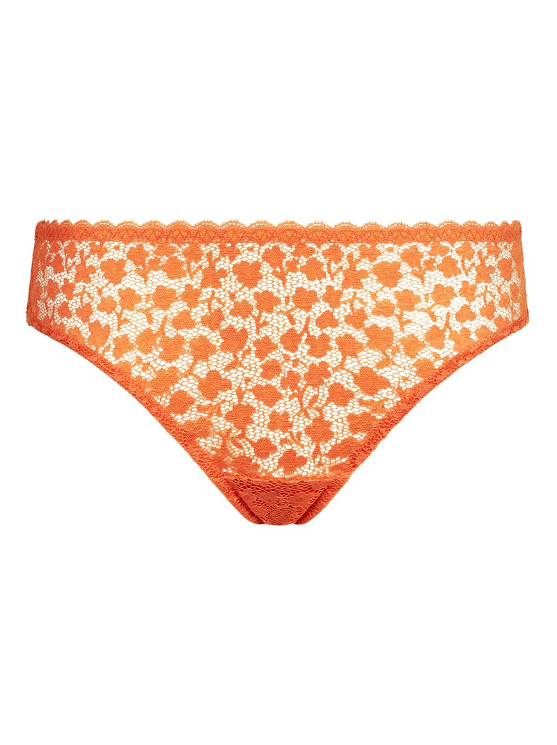 Culotte midi en dentelle florale Daisy Lace Orange - Kiabi