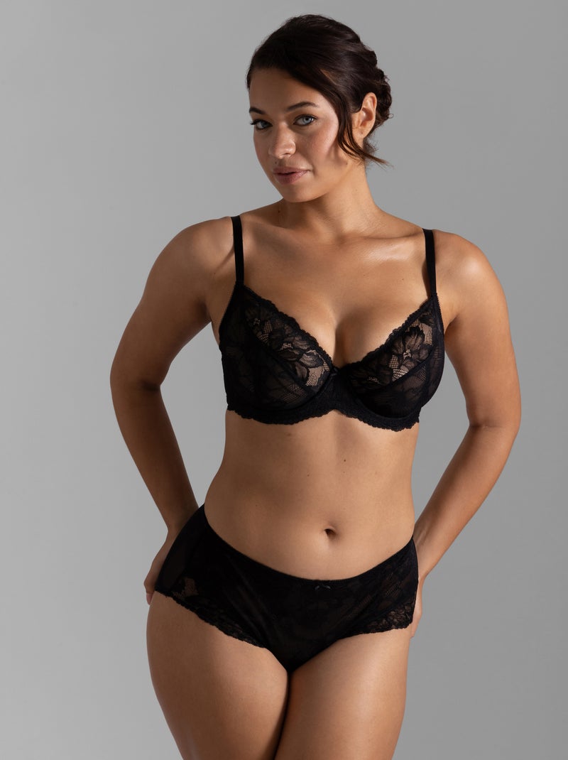 Culotte midi en dentelle parfaite Dorina Noir - Kiabi