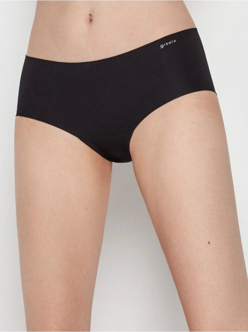 Culotte midi en tissu coton Noir - Kiabi
