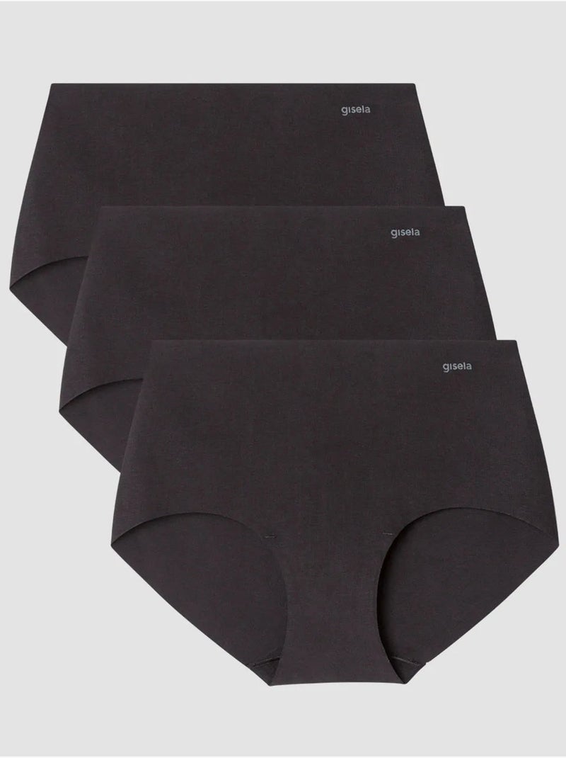 Culotte midi en tissu coton Noir - Kiabi