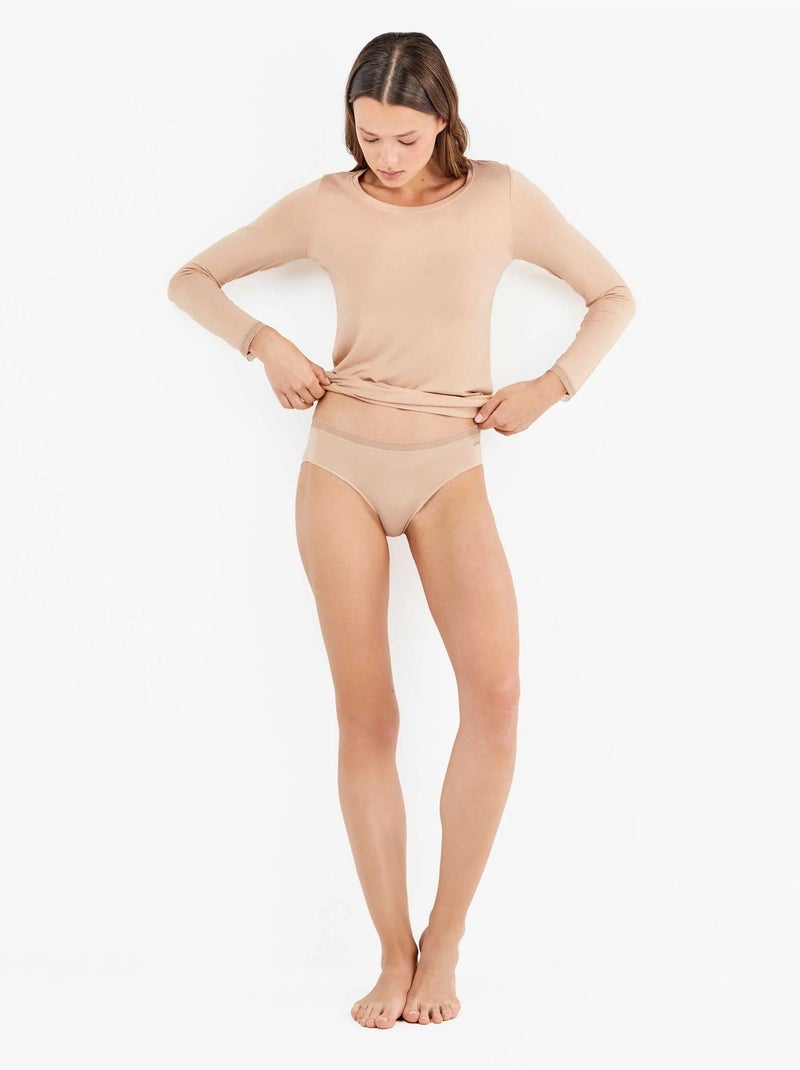 Culotte midi extra-plat Modal Lenzing Rose - Kiabi