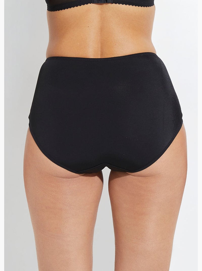Culotte midi taille normale maille fantaisie - Afibel Noir - Kiabi