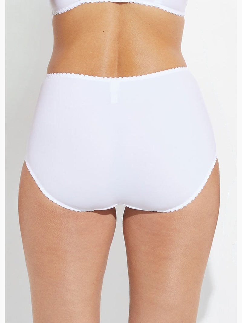 Culotte midi taille normale tulle et microfibre - Afibel Blanc - Kiabi