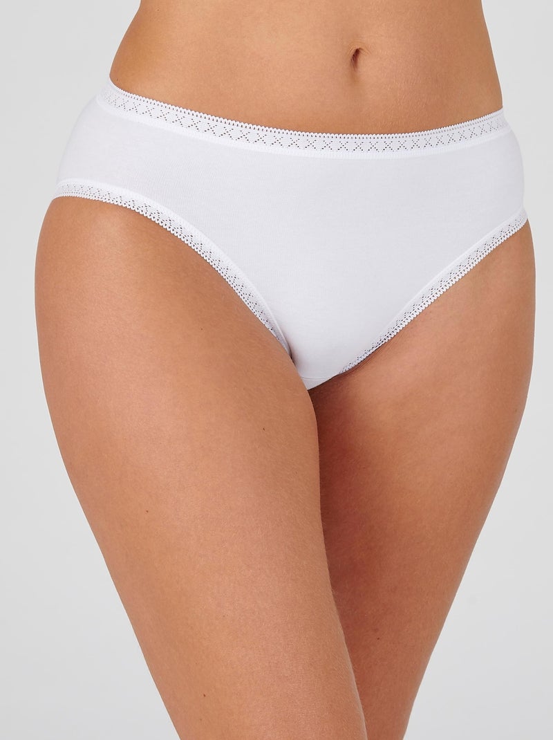 Culotte mini coton stretch - Damart Blanc - Kiabi