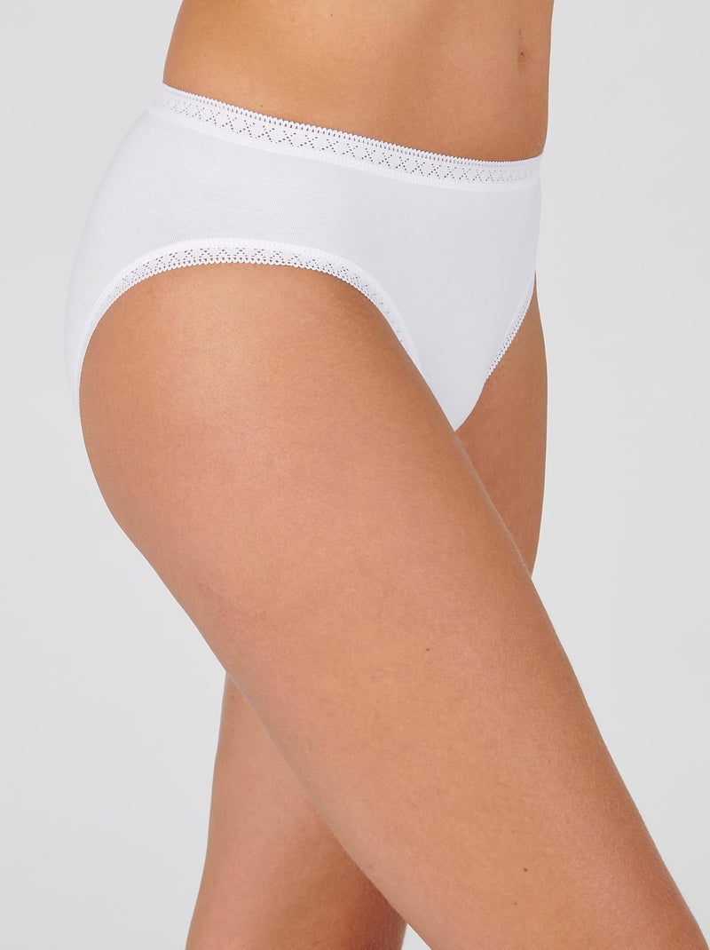 Culotte mini coton stretch - Damart Blanc - Kiabi