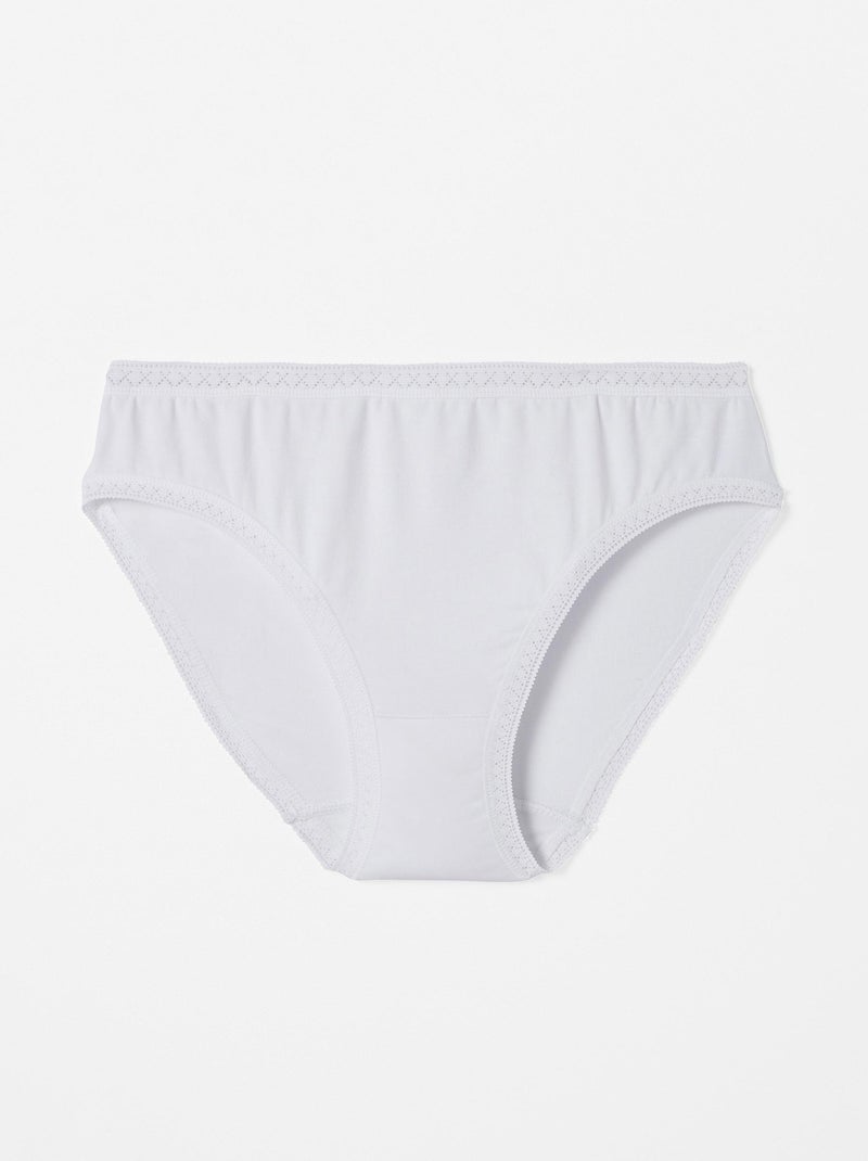 Culotte mini coton stretch - Damart Blanc - Kiabi