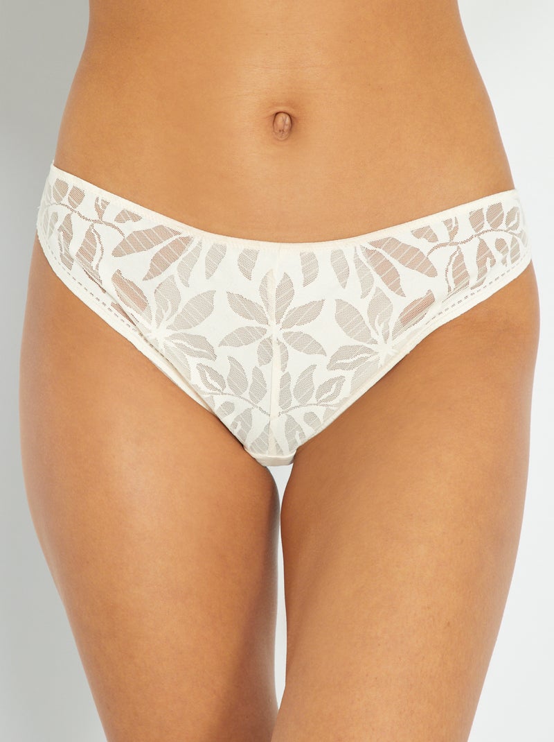 Culotte Miss 'Sans Complexe' ivoire - Kiabi