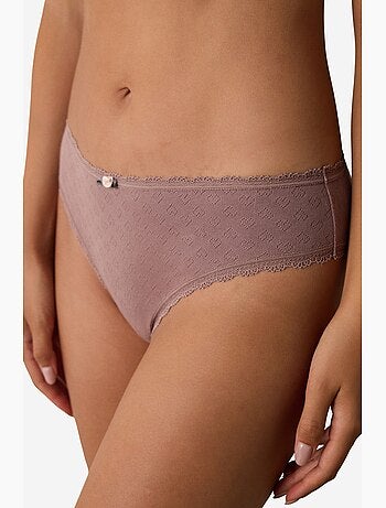Culotte motif cœur ajourée penti