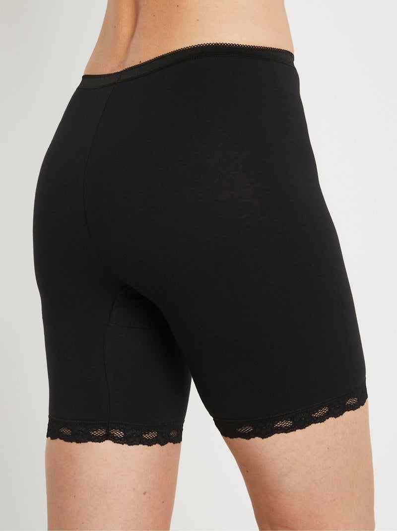 Culotte panty seconde peau - lot de 2 Noir - Kiabi