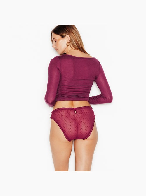Culotte pois froufrou jolima - rougegorge lingerie - Kiabi Culotte pois froufrou jolima - rougegorge lingerie - Kiabi