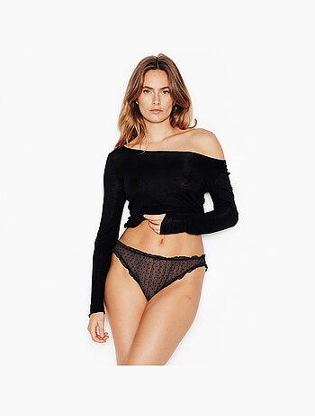 Culotte pois froufrou jolima - rougegorge lingerie