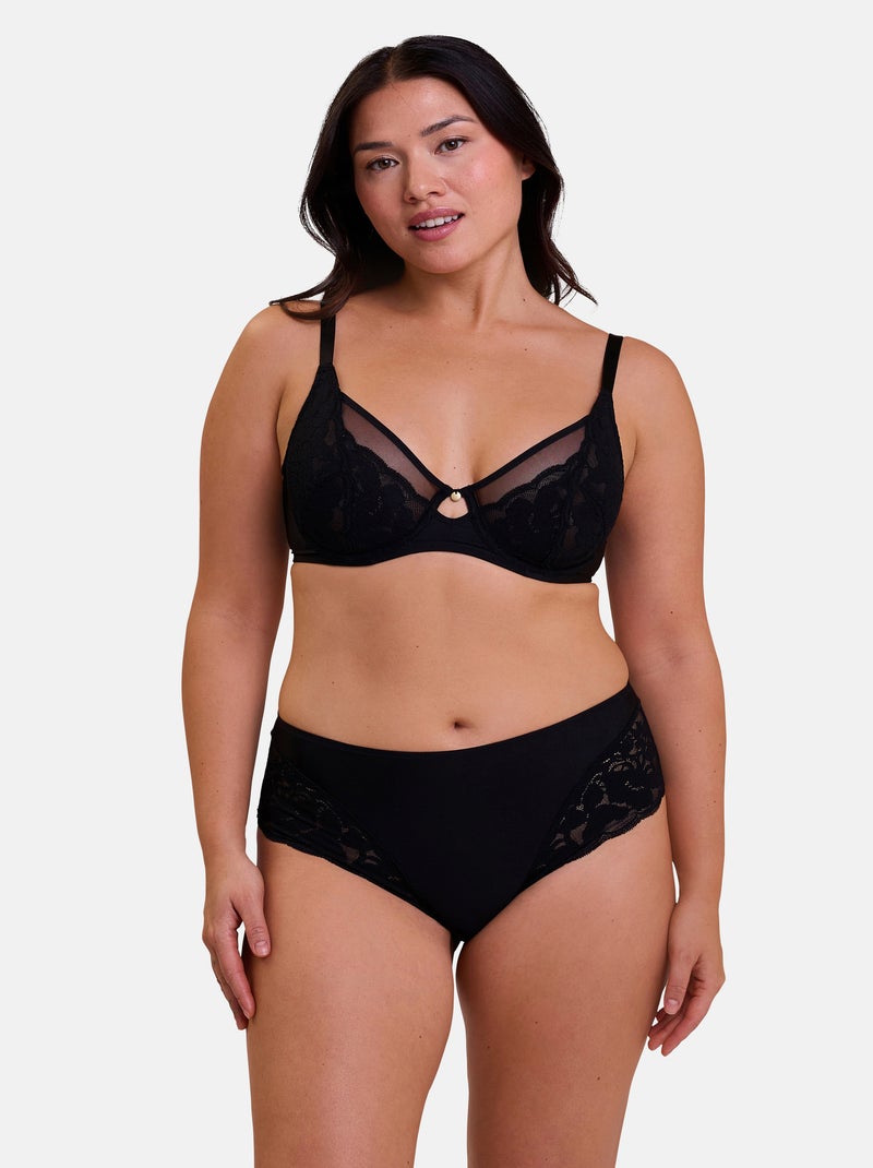 Culotte Romance Sans Complexe Noir - Kiabi