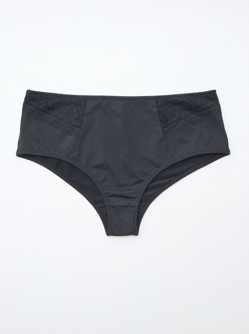 Culotte satinée avec dentelle - Kiabi