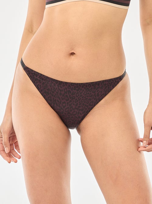 Culotte satinée imprimé léopard - Kiabi