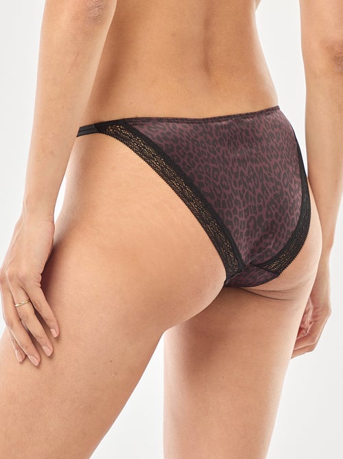 Culotte satinée imprimé léopard - Kiabi