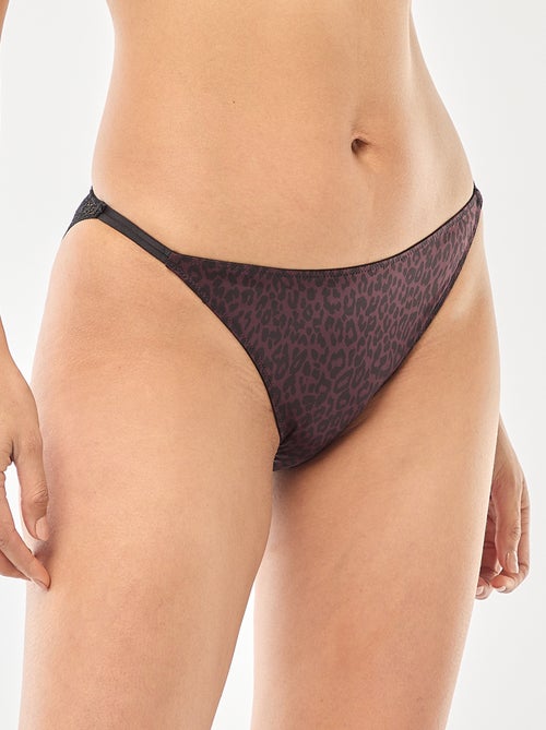 Culotte satinée imprimé léopard - Kiabi
