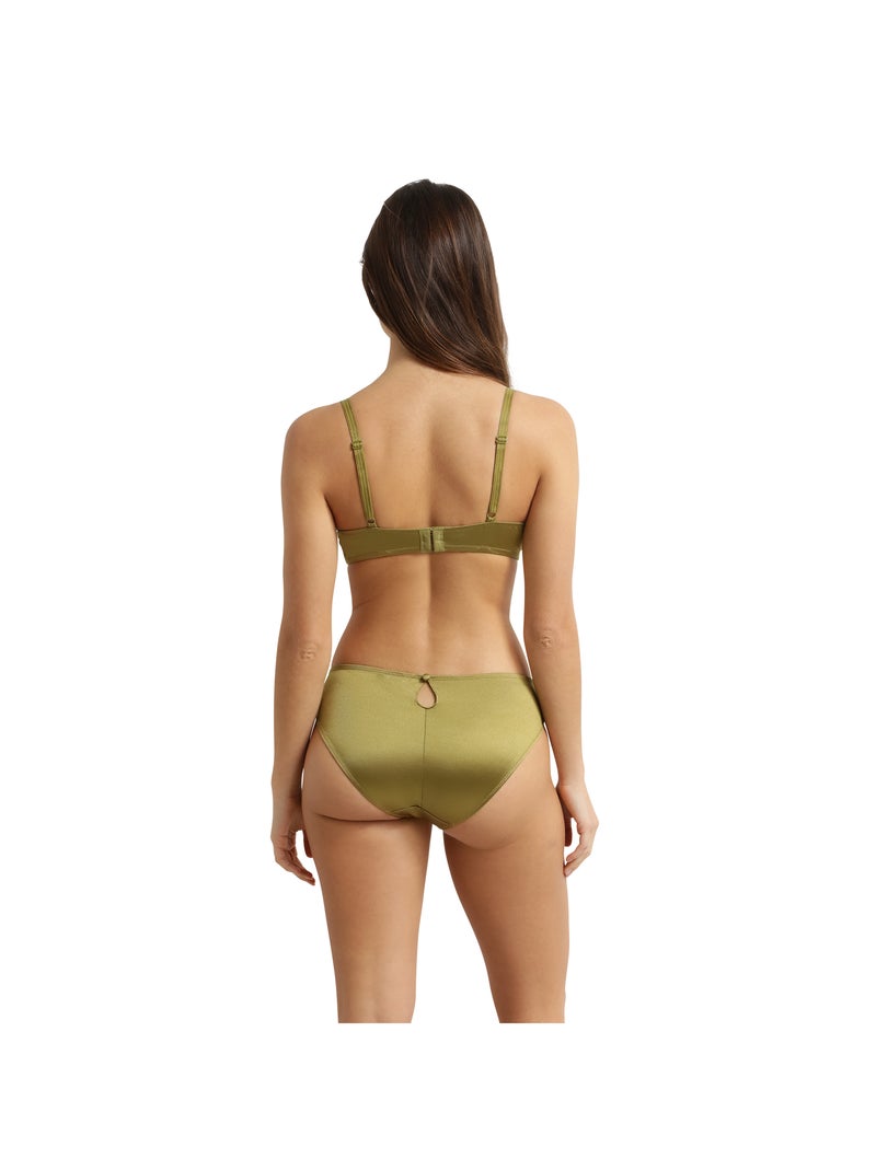 Culotte satinée Silk Radiance Kaki - Kiabi