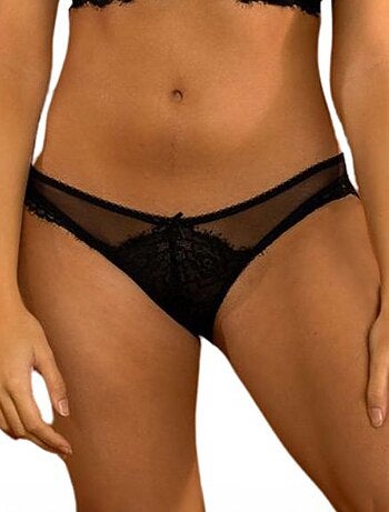 Culotte sexy transparente dentelle résille