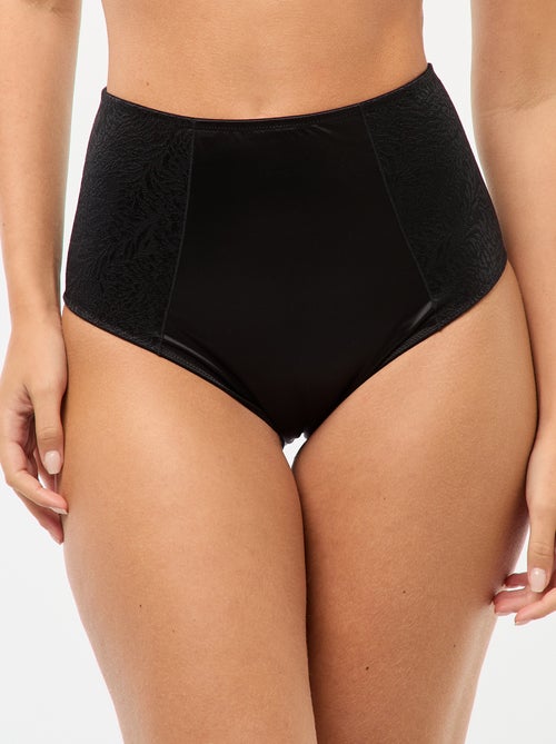 Culotte shapewear microfibre et dentelle - Kiabi