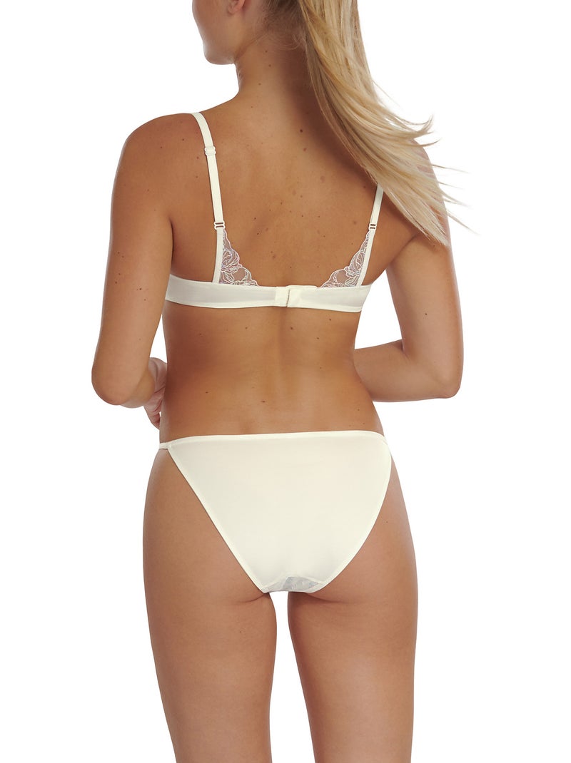 Culotte slip bikini Liv Mariage Ecru - Kiabi