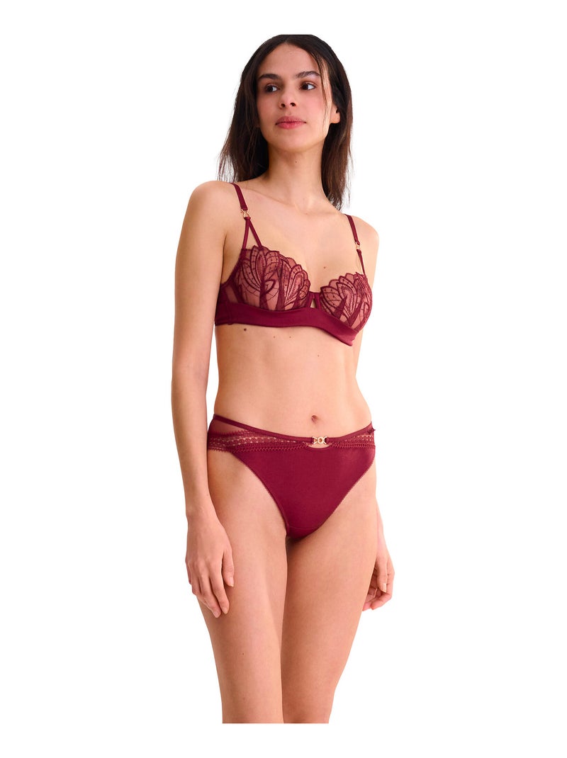 Culotte slip italien échancré ADVENTURE Bordeaux - Kiabi