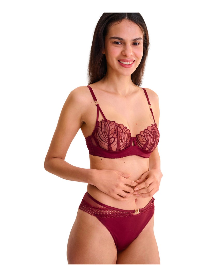 Culotte slip italien échancré ADVENTURE Bordeaux - Kiabi