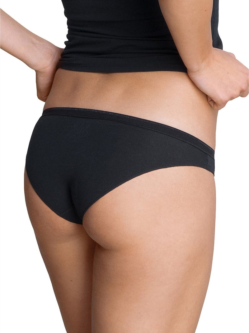 Culotte slip italien Happy Day Cheek Noir - Kiabi