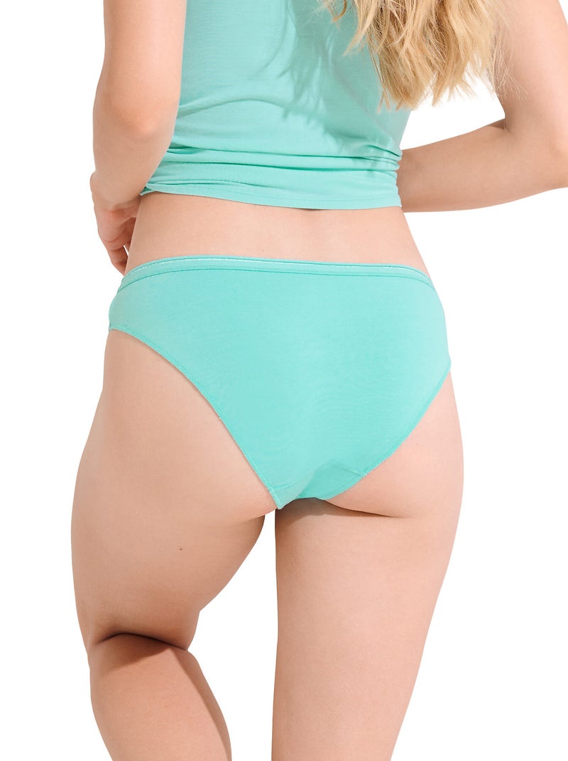 Culotte slip italien HAPPYDAY Bleu turquoise - Kiabi