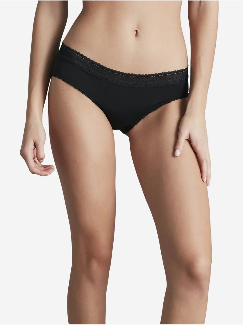 Culotte slip légère et confortable penti Noir - Kiabi