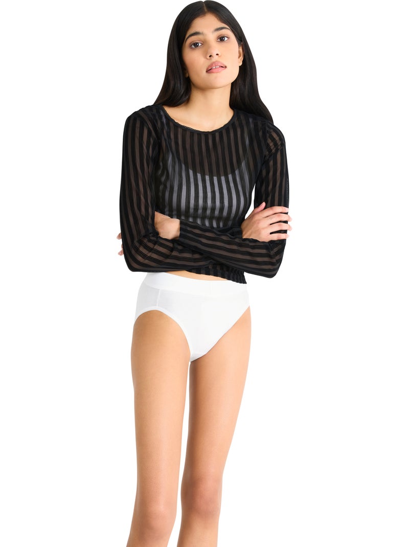 Culotte slip taï double comfort Blanc - Kiabi