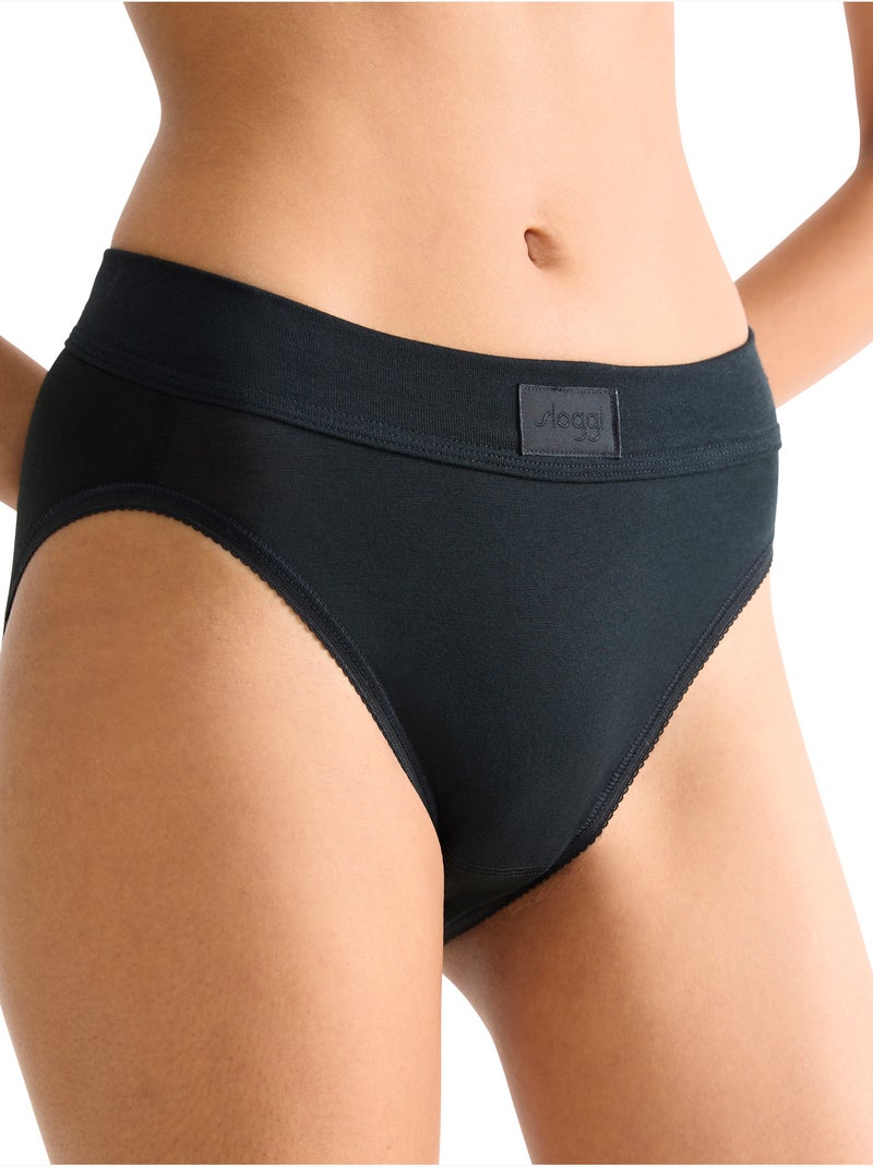 Culotte slip taï double comfort Noir - Kiabi