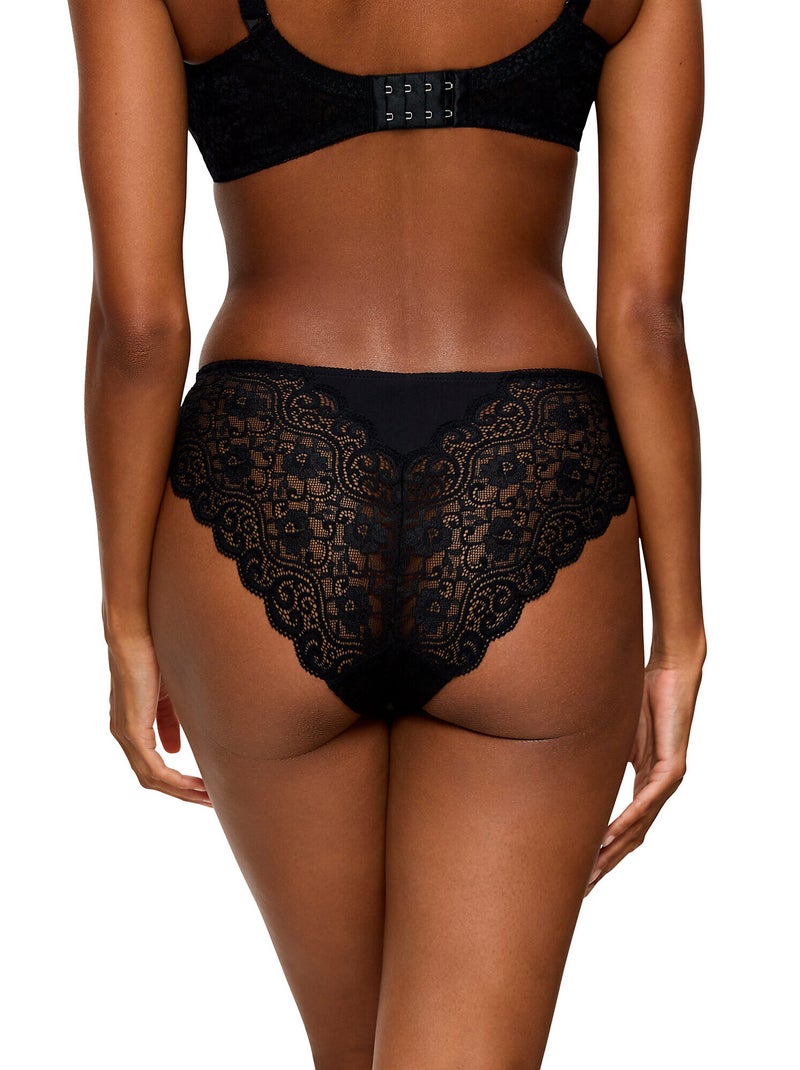 Culotte slip taï échancré AMOURETTE Noir - Kiabi