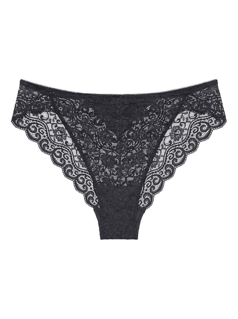 Culotte slip taï échancré AMOURETTE Noir - Kiabi