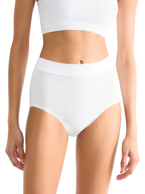 Culotte slip taille haute double comfort - Kiabi Culotte slip taille haute double comfort - Kiabi